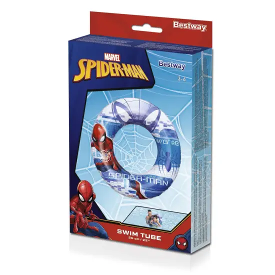 Piepūšama peldēšanas riņķa „Spider-Man“, 56 cm, „Bestway“ 98003