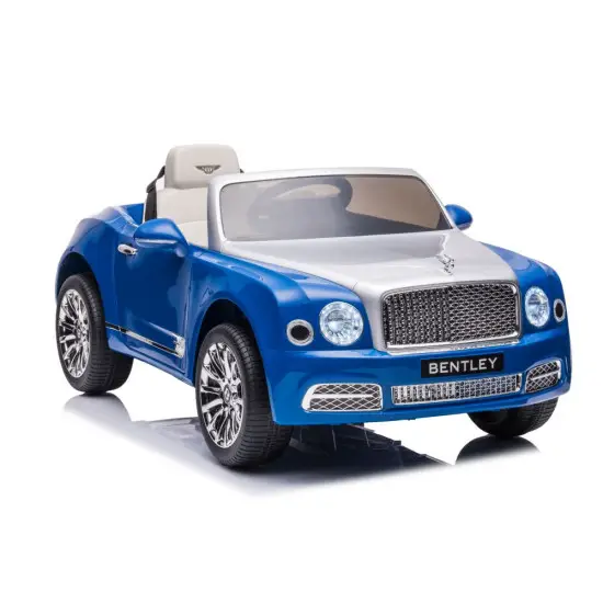 Bentley Mulsanne zilais elektromobilis