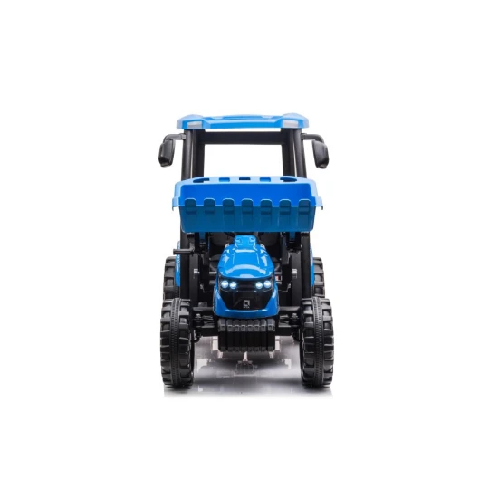 Akumulatora darbināms zils traktors ar piekabi Hercules Blue 24 V Elektriskās mašīnas bērniem