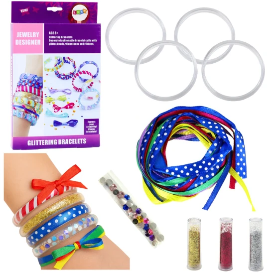 DIY Glitter Ribbon Bracelet Making Kit