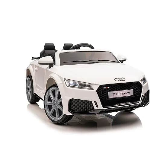 Audi TT RS balts ar akumulatoru darbināms automobilis Elektriskās mašīnas bērniem