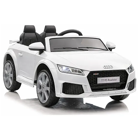 Audi TT RS balts ar akumulatoru darbināms automobilis Elektriskās mašīnas bērniem