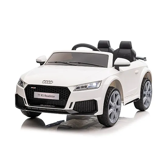 Audi TT RS balts ar akumulatoru darbināms automobilis Elektriskās mašīnas bērniem