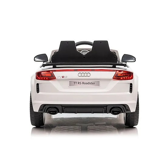 Audi TT RS balts ar akumulatoru darbināms automobilis Elektriskās mašīnas bērniem