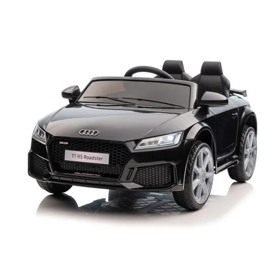 Ar akumulatoru darbināms Audi TT RS melnais automobilis Elektriskās mašīnas bērniem