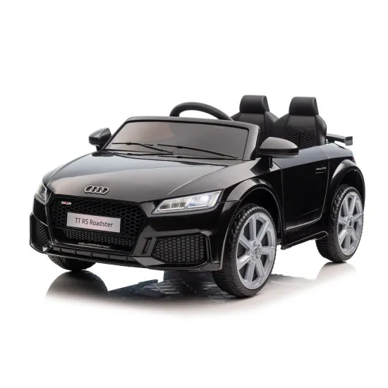 Ar akumulatoru darbināms Audi TT RS melnais automobilis Elektriskās mašīnas bērniem