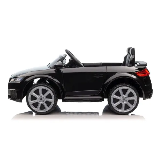 Ar akumulatoru darbināms Audi TT RS melnais automobilis Elektriskās mašīnas bērniem