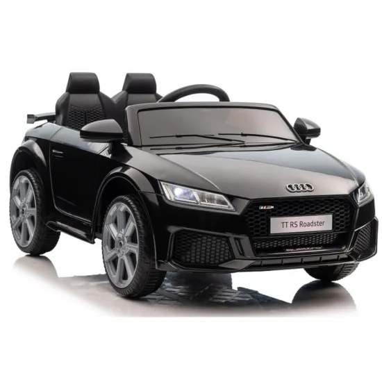 Ar akumulatoru darbināms Audi TT RS melnais automobilis Elektriskās mašīnas bērniem