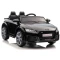 Ar akumulatoru darbināms Audi TT RS melnais automobilis
