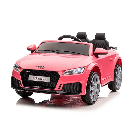 Audi TT RS rozā ar akumulatoru darbināms automobilis Elektriskās mašīnas bērniem