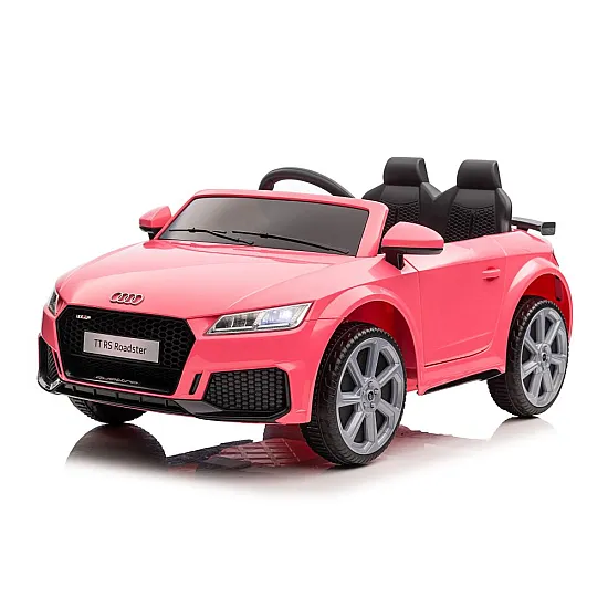 Audi TT RS rozā ar akumulatoru darbināms automobilis Elektriskās mašīnas bērniem