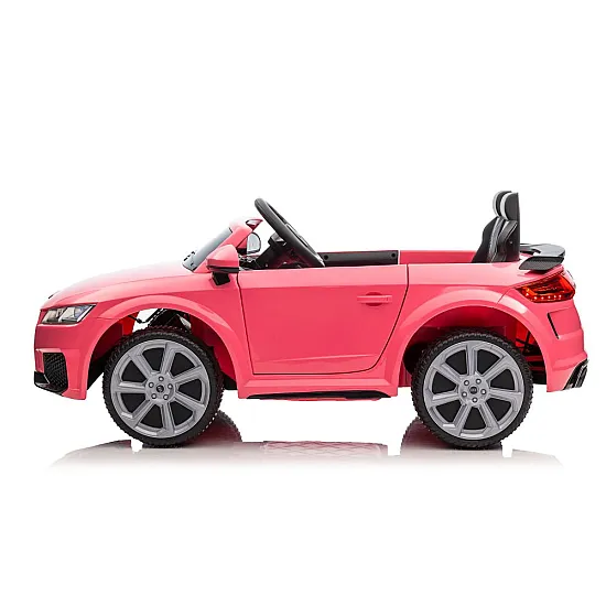 Audi TT RS rozā ar akumulatoru darbināms automobilis Elektriskās mašīnas bērniem