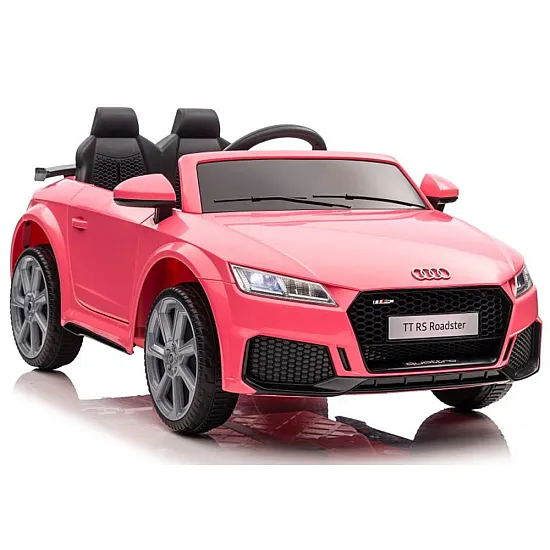 Audi TT RS rozā ar akumulatoru darbināms automobilis Elektriskās mašīnas bērniem