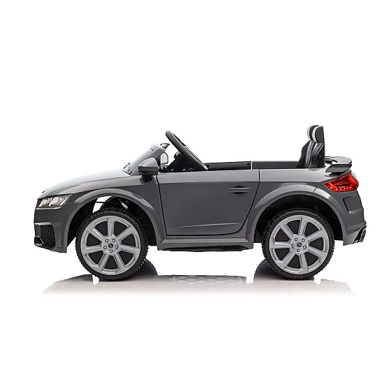 Audi TT RS pelēks ar akumulatoru darbināms automobilis Elektriskās mašīnas bērniem