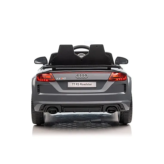Audi TT RS pelēks ar akumulatoru darbināms automobilis Elektriskās mašīnas bērniem