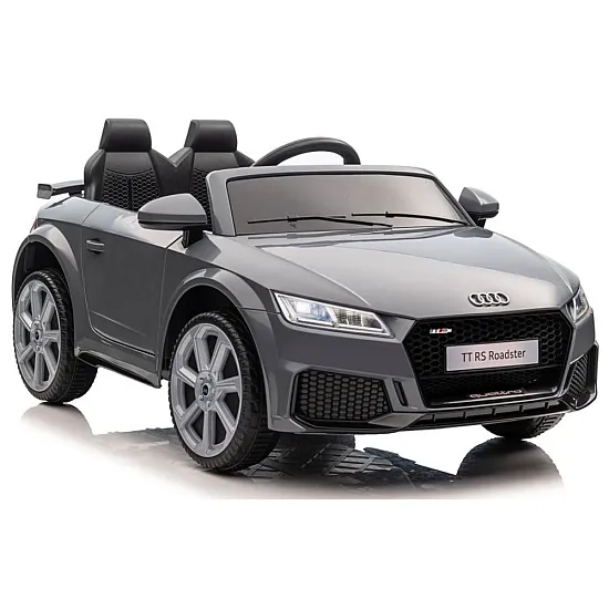 Audi TT RS pelēks ar akumulatoru darbināms automobilis Elektriskās mašīnas bērniem
