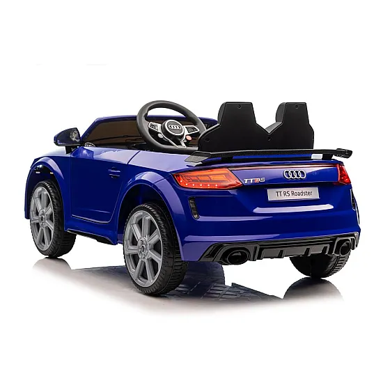 Audi TT RS tumši zils ar akumulatoru darbināms automobilis Elektriskās mašīnas bērniem