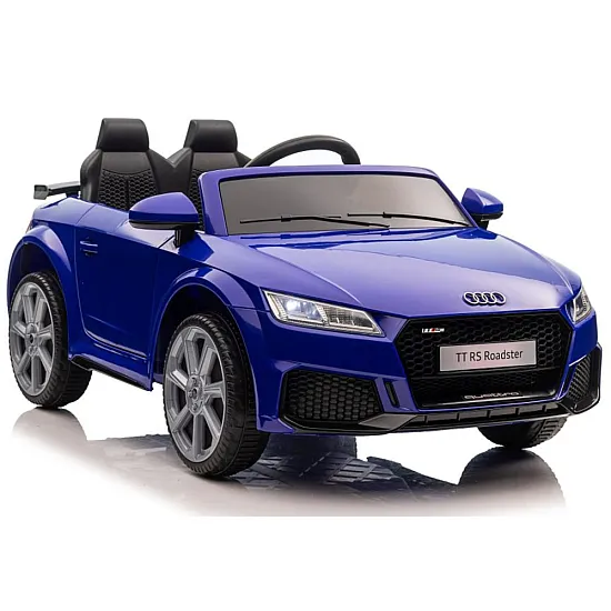 Audi TT RS tumši zils ar akumulatoru darbināms automobilis Elektriskās mašīnas bērniem