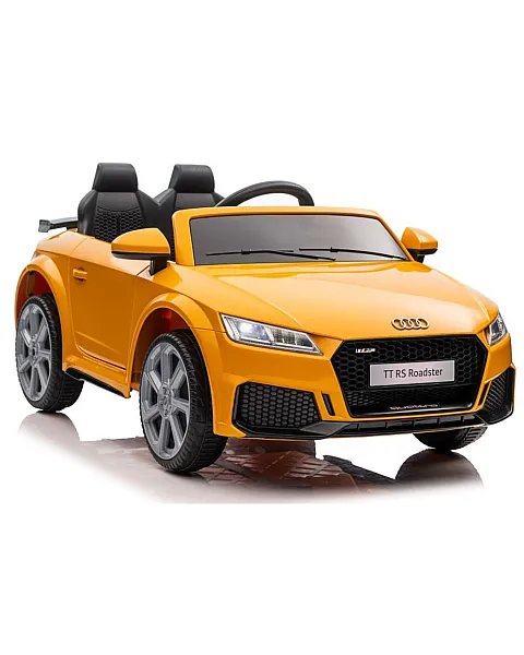Audi TT RS dzeltenais ar akumulatoru darbināmais automobilis