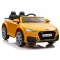 Audi TT RS dzeltenais ar akumulatoru darbināmais automobilis