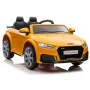 Audi TT RS dzeltenais ar akumulatoru darbināmais automobilis