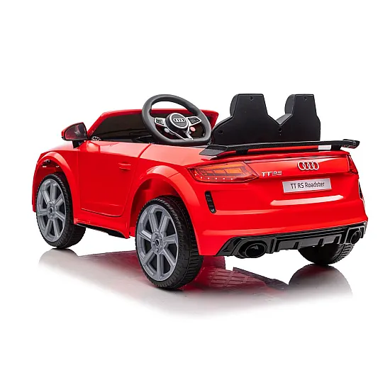 Audi TT RS sarkanais ar akumulatoru darbināmais automobilis Elektriskās mašīnas bērniem