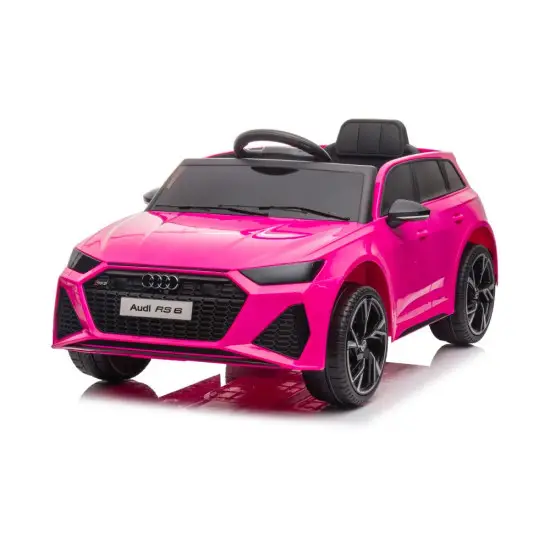 Rozā elektromobilis Audi RS6 BRD-2118 Automašīnas