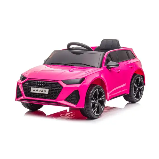 Rozā elektromobilis Audi RS6 BRD-2118 Automašīnas