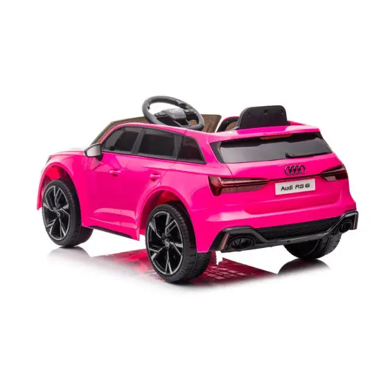Rozā elektromobilis Audi RS6 BRD-2118 Automašīnas