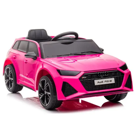 Rozā elektromobilis Audi RS6 BRD-2118 Automašīnas
