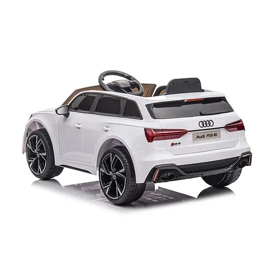 Balta elektriskā automašīna Audi RS6 BRD-2118 Automašīnas