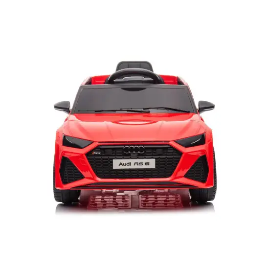 Audi RS6 BRD-2118 sarkans ar akumulatoru darbināms automobilis Elektriskās mašīnas bērniem