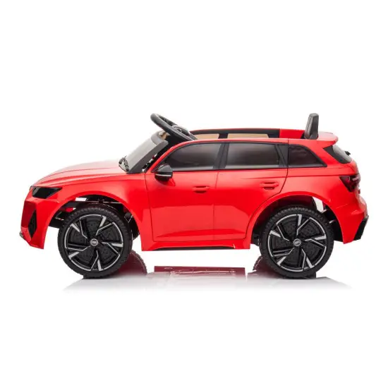 Audi RS6 BRD-2118 sarkans ar akumulatoru darbināms automobilis Elektriskās mašīnas bērniem