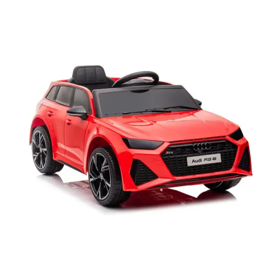 Audi RS6 BRD-2118 sarkans ar akumulatoru darbināms automobilis Elektriskās mašīnas bērniem