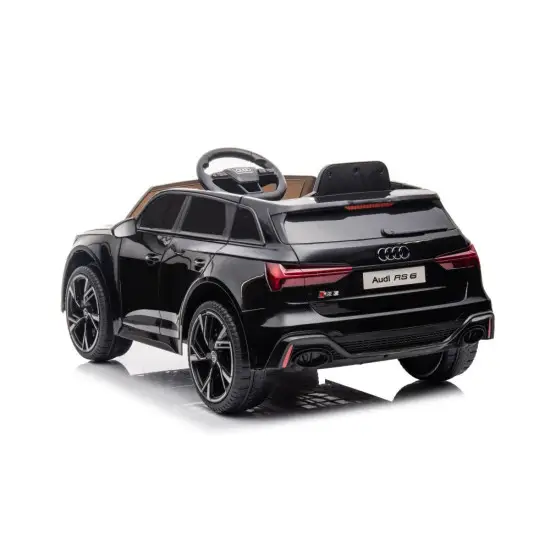 Melns elektromobilis Audi RS6 BRD-2118 Automašīnas