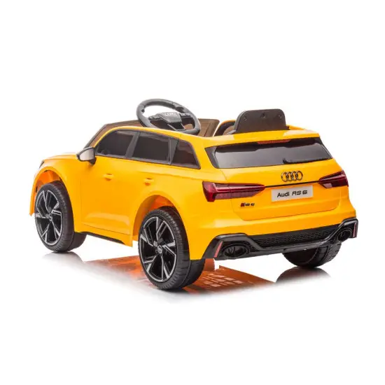 Audi RS6 BRD-2118 dzeltenais ar akumulatoru darbināmais automobilis Elektriskās mašīnas bērniem