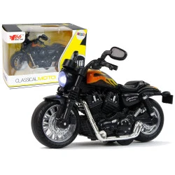 Champion Motociklu melns 1:14 Drive Pull-Back audio gaismas