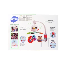 Krāsainu putnu melodiju karuseļi bērnu gultiņām un ratiņiem