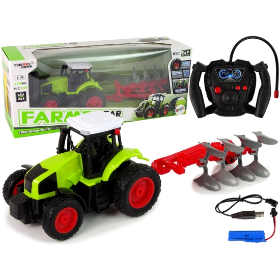 Remote Controlled Tractor 1:16 Pilot Rubber Wheels