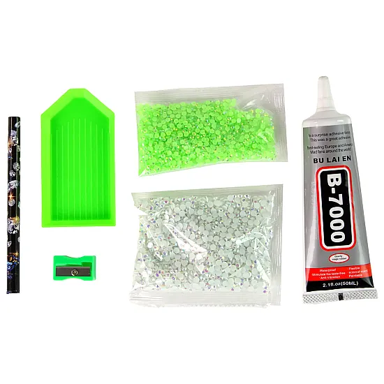 Creative Unicorn Kit DIY Diamonds Crystals Green Saimnieki