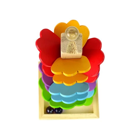 Wooden Tree Ball Track Ball Slide Leaves