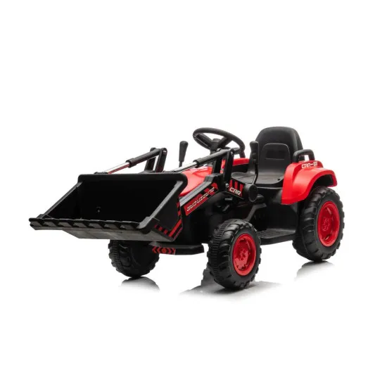 Sarkans elektriskais traktors BW-X002A ar kausu Elektriskās mašīnas bērniem