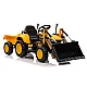 Dzeltens elektriskais traktors BW-X002A ar kausu