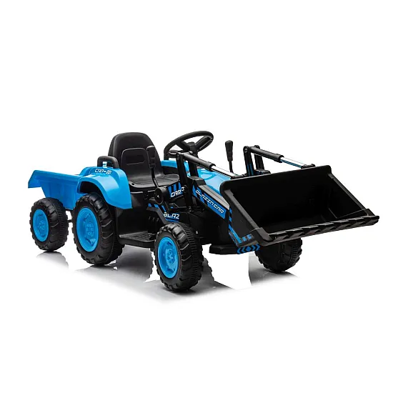 Zils elektriskais traktors BW-X002A ar kausu Elektriskās mašīnas bērniem