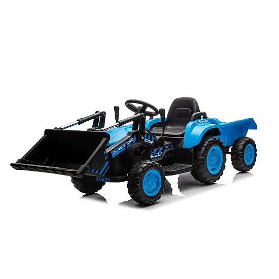 Zils elektriskais traktors BW-X002A ar kausu Elektriskās mašīnas bērniem