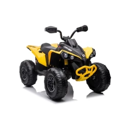 CAN-AM ar akumulatoru darbināms dzeltens kvadricikls