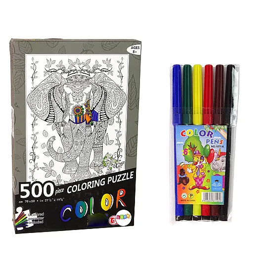 Spalvų dėlionė 500 dramblių Lavinamieji
