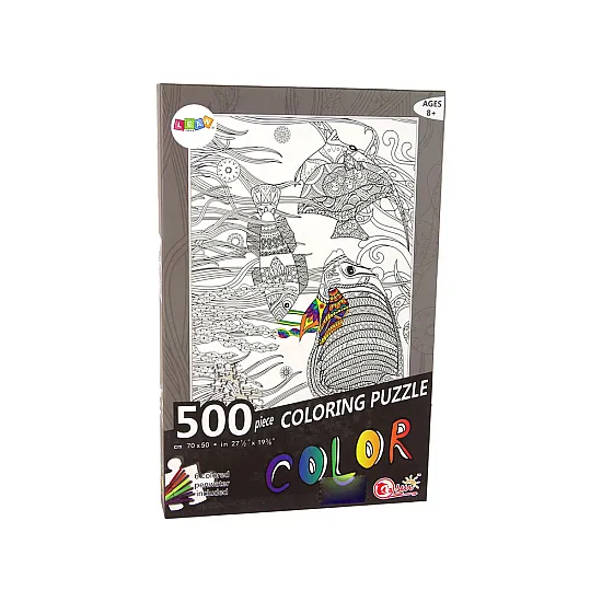 Dėlionės spalvinimui, 500 dalių, Žuvys vandenyne Lavinamieji