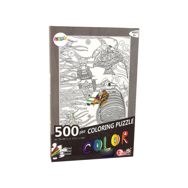 Krāsojamas puzles, 500 gabaliņi, Zivis okeānā Saimnieki