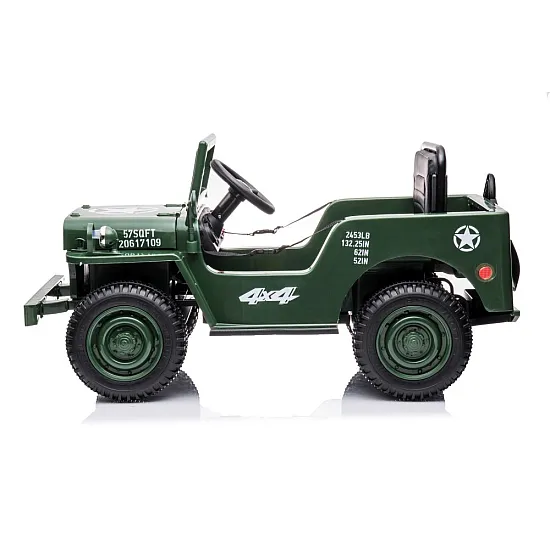 JH-103 4x4 ar akumulatoru darbināms zaļais automobilis Elektriskās mašīnas bērniem